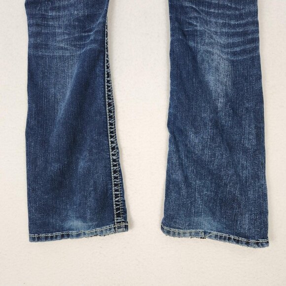 Silver Jeans Womens 29x33 Blue Suki Bootcut Stretch Dark Wash Low Rise Denim - Picture 10 of 15